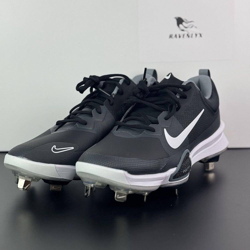 Nike Force Zoom Trout 9‎ Baseball Cleats Black White FB2907-001 Men's Size 7.5